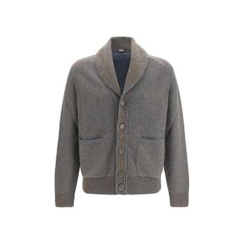 [해외] [K68]제냐 RUIB87A4155VB9 001 남성 니트 스웨터 가디건 Cashmere and wool V neck