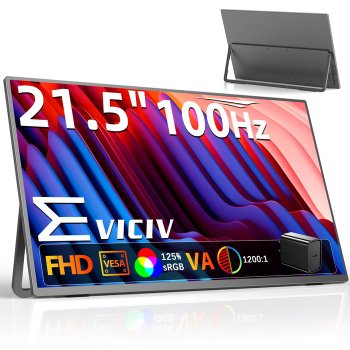 [해외] 에비시브 모바일 모니터 21.5인치 100Hz FHD VA 패널 대화면 휴대용 디스