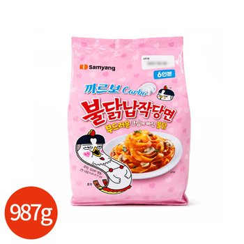 삼양 까르보 불닭 납작당면 987g