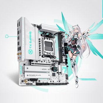 [해외] ASUS 에이수스 TX GAMING B650EM WIFI 화이트 메인보드 AMD AM5 9800X3D/9700X/9600X지원