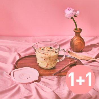 (본사)글라스락 렌지쿡 캔디핑크 죽용기 (1+1)