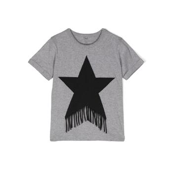 [해외] 스텔라 맥카트니 FRINGED STAR COTTON T SHIRT grigio TV8C91/Z0434 809 GRIGIO MEDIO ME