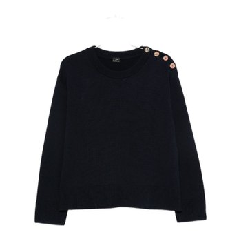 [해외배송] 피에스바이폴스미스 다크 블루 라운드 넥 버튼 스웨터 W2R595N T3133049