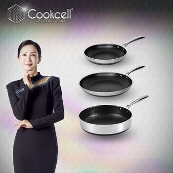 전인화의 블랙큐브 쿡셀 홀로그램 큐브팬 3종 세트(22cm 프라이팬+28cm 프라이팬+28cm 소테..