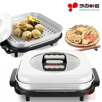 명절음식 전기팬 찜기 겸용 전기그릴 잔치팬 다이아몬드코팅 전팬 전골팬 전기후라이팬