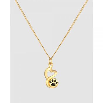 [해외] Elli Jewelry 엘리 쥬얼리 목걸이 강아지 사랑 925 스털링 실버 골드 플레이트 - 7981614