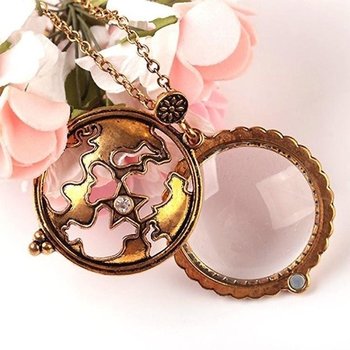 목걸이 돋보기 레트로 세계지도 (WFK0WIQ)