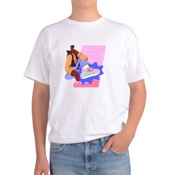 오트밀 반팔티 언택트쇼핑 집콕 혼밥 얼리어답터 프린트티셔츠