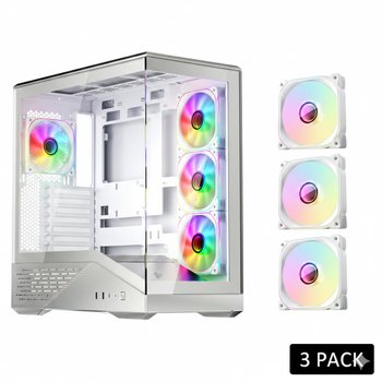 1stPlayer GM7 ARGB BTF(실버) + FM7 120 ARGB 리버스(화이트)3개 패키지