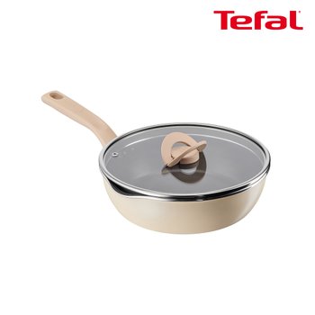 인덕션 티타늄1X 원픽 냄비팬 양송이베이지 22cm