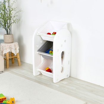 미루 초이스3단(C1)그레이 장난감정리함 아이방 꾸미기 가구 토이박스 수납함 바구니