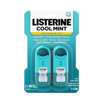 리스테린 쿨민트 포켓 미스트 2개입 x1개 구취제거 입냄새제거 구강스프레이 휴대용
