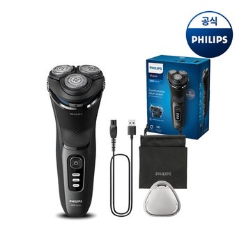 PHILIPS 3000 시리즈 전기면도기 스페이스 그레이 S3244/12