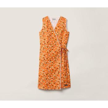 [해외] 26SS 미우미우 미디 원피스 MF6249SOOO19KO F0P5N ARANCIO ROSSO