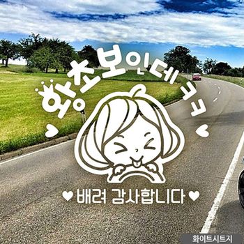 화이트 IHN832A8 왕초보인데ㅋㅋ 초보자동차스티커
