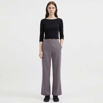 [샵앤] 국산 여성 사방스판 매직 밴딩 부츠컷 슬랙스 팬츠 INT-WPT-21174