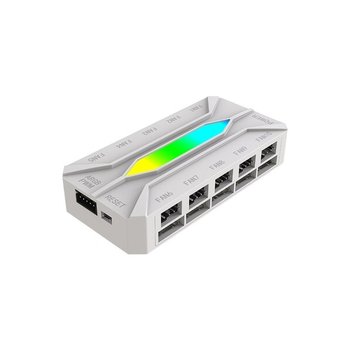 러빙쿨 K10 ARGB <b>PWM</b> 쿨링<b>팬</b> <b>허브</b> 컨트롤러 (화이트)