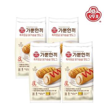 [오뚜기] 가뿐한끼 닭가슴살 만두 오리지널 180g x 4개+닭가슴살 만두 김치 180g (S50785120)
