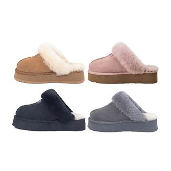 [무료배송] 오즈랜드 호주 정품 어그슬리퍼 방수 우먼 여성 스커프 플랫폼 털 슬리퍼 4컬러