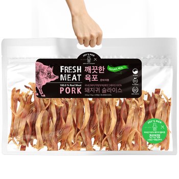 조이스픽 깨끗한육포 돼지귀슬라이스 벌크형 350g
