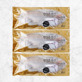 [동방유통] 맛있게 살짝 말린 국내산 반건조 도미 600gx3팩/HACCP인증