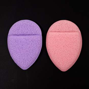 해면스펀지 클렌징 스펀지 모공브러쉬 물방울 퍼플 메이크업도구