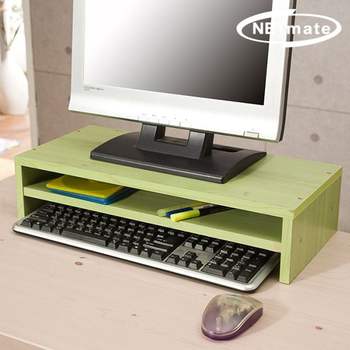 넷메이트 2단 모니터 받침대 (그린) NMK-OMS06 강원전자 NETMATE