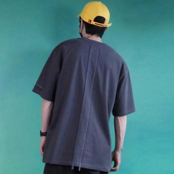 마스 MAS 더블라인 티셔츠_그레이 S7295778