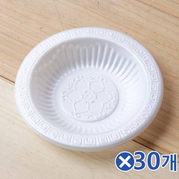 캠핑용품 PS일회용접시 10cm 10Px30개 길거리음식그릇 일회용용기 일회용접시 일회용