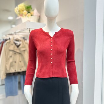 골지 슬릿넥 가디건MTR9N1CD03W_DG