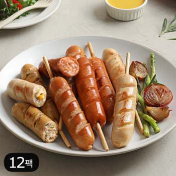 닭가슴살 소시지 프랑크 외 6종 6+6팩 / 닭신 국내산 저당 고단백