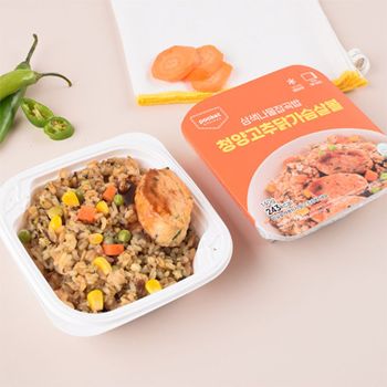 포켓도시락 간편식사 즉석밥 냉동도시락 삼색나물잡곡밥 청양고추 닭가슴살스테이..[35195395]