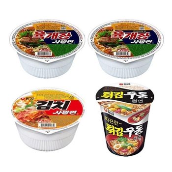 육개장 사발면 12개+김치사발면 6개+튀김우동컵 6개 총24개_23265637
