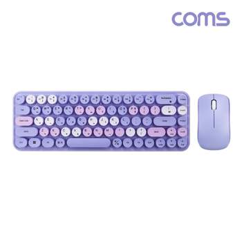 무선 원형 키캡 키보드 마우스 콤보 세트 USB리시버 Coms