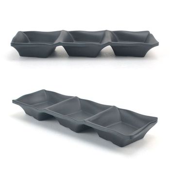 멜라민 BS68FA76 3칸 종지 나눔접시 반찬그릇 25x8.3cm 13호