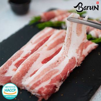 한뜻  참바른한돈 프리미엄 국내산 냉장 삼겹살 대패3미리 1kg