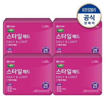 디펜드 스타일 데일리 패드 소용량 일자형 16매x4팩 여성용 요실금 패드 소형 울트라슬림