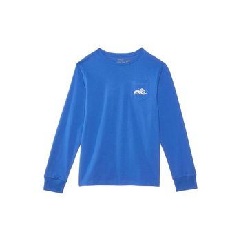 폴로 랄프로렌 키즈 코튼 저지 Long-Sleeve 그래픽 Tee 빅키즈 - Scottsdale 블루 488558