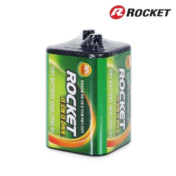 로케트 764KYJ39 망간건전지 6V 4R25 4FM 4개(1박스)