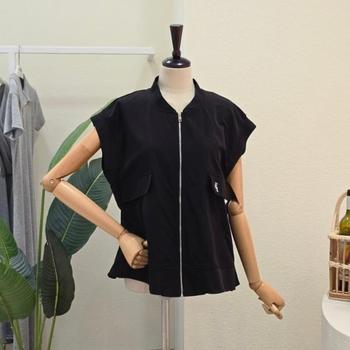 FM4D4VT40496_포켓 집업 노카라 베스트