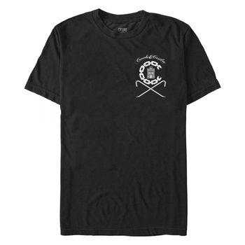 [해외] Crooks  Castles 남성용 크룩스 앤드 캐슬스 고대 타워 흰색 배지 그래픽 티셔츠 7999124