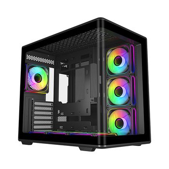쿨러마스터 ELITE 600 SEVEN ARGB 미들타워 케이스 블랙
