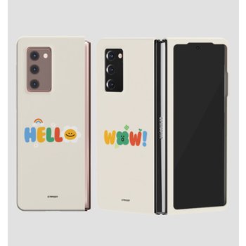 갤럭시 Z폴드 5 4 3 2 폴더블폰 휴대폰 케이스 정품 TRY 말랑말랑 키치 레터링 하드케이스