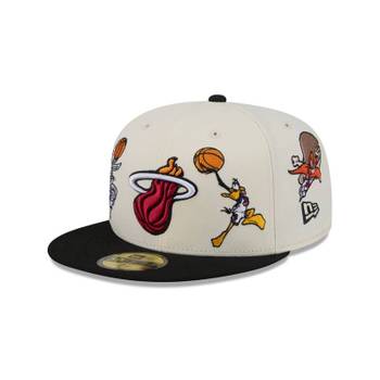 [해외] 뉴에라 스페이스잼 x 마이애미 히트 튠 스쿼드 크롬 화이트 59FIFTY 5950 피티드 모자 11509396