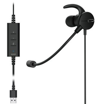 [해외] ELECOM 헤드셋 USB 접속 듀얼 마이크 노이즈 리덕션
