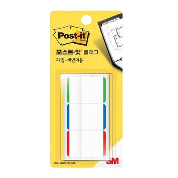 3M MQ33YF95 포스트잇 인덱스탭 N686L-GBR/38x25.4mm 12매x3색 (1개)