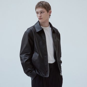 European Lambskin Overfit Minimal Blouson