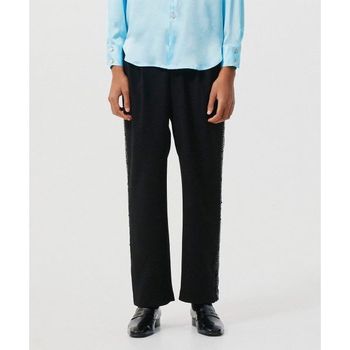 LATE CHECKOUT (M) 블랙 카지노 트라우저 BLACK CASINO TROUSERS