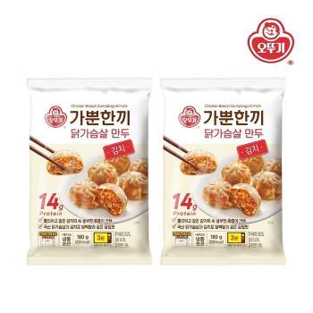 [오뚜기] 가뿐한끼 닭가슴살 만두 김치 180g x 2개 (S50785119)