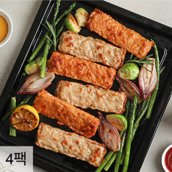 닭신 고단백 닭가슴살바 떡갈비맛 외 4종 4팩 / 국내산 오븐구이 핫바